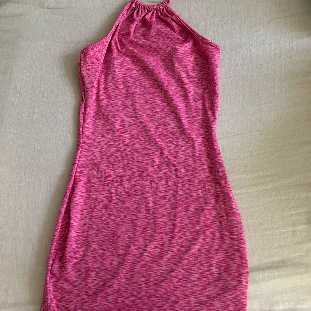 Shein pink halter dress
